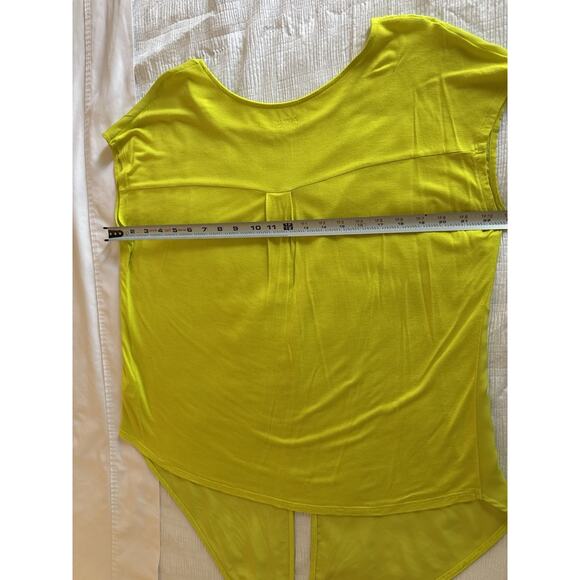 Apt. 9 Tie Front Shirt Top Lime Green Short Sleeve Women's Large Summer Flirty - Picture 5 of 6